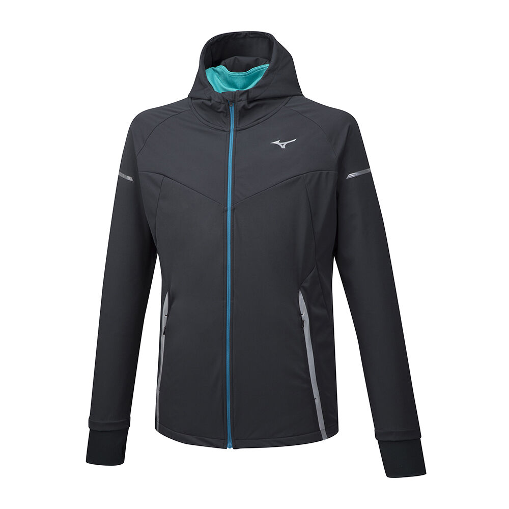 Chaqueta Mizuno Hineri BT Softshell Hombre Negras Baratas XDUR-53049